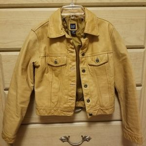 Tan leather jacket